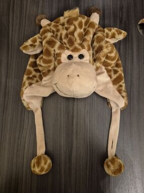 Dollibu Giraffe Hat -Super Soft Hat Ear Flaps, Cozy Fleece Winter Hat For Kids